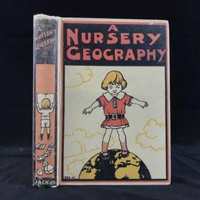 约20世纪早期 宝宝地理志 20幅彩色插图 漆布精装18开