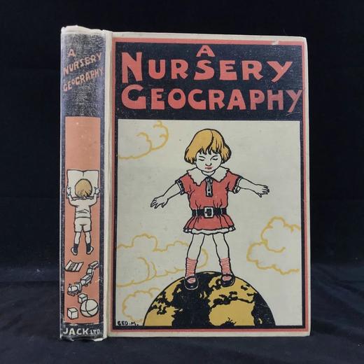 约20世纪早期 宝宝地理志 20幅彩色插图 漆布精装18开 商品图0