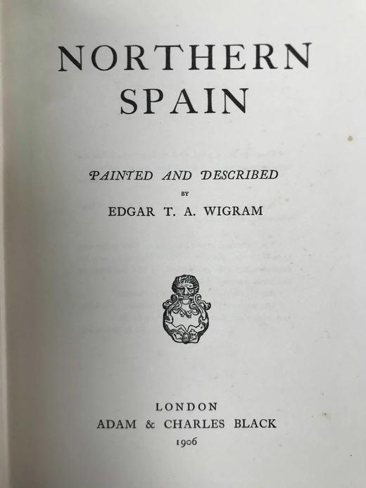 1906年 西班牙北部风物志 75幅彩色插图 漆布精装大32开 商品图2