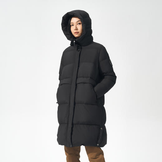 北极狐 白鹅绒长款羽绒服 冬季加厚保暖轻便连帽鹅绒服 09242202 商品图2