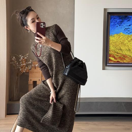 PIANAI冷小姐#时髦精的冬天不太一样绵羊毛连衣裙系列马甲裙围脖披肩打底衫 商品图2