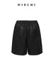 HIDEMI 超显瘦中腰款可再生蛋白皮环保皮松紧带宽松短裤 商品缩略图7