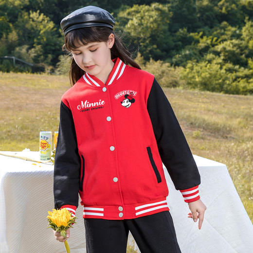 女童冬季外套2024新款儿童棒球服秋冬款女大童加绒上衣小女孩衣服 商品图0