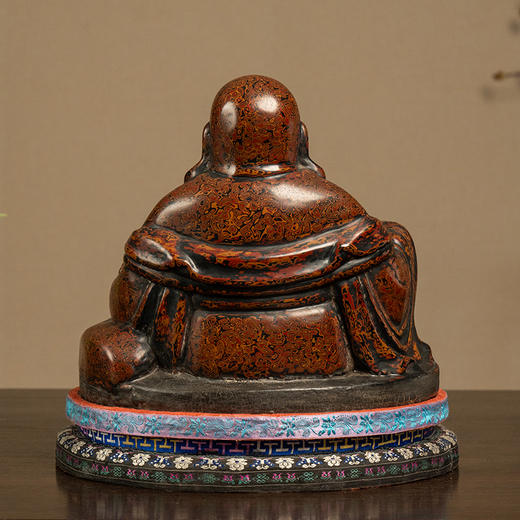 清 犀皮漆弥勒佛像 商品图1