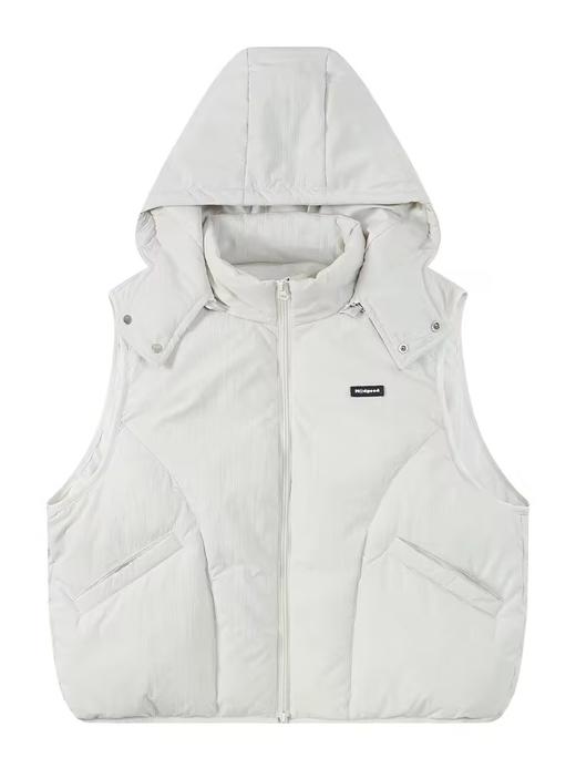 马得工地/MDYRF230912/不规则绗棉可拆连帽羽绒服马甲 商品图3