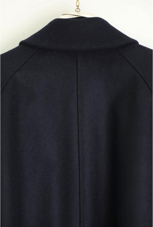 ECOLE DE CURIOSITES 深海军蓝洛登羊毛披风大衣(全内衬) 商品图12