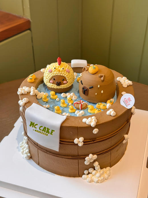 卡皮巴拉泡澡、泡温泉蛋糕/泡汤【重色素请慎重】 商品图1