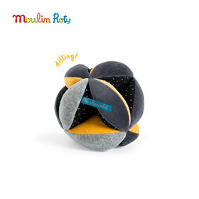 Moulin Roty 胡须猫猫主题 毛绒球 适合1岁+ 球体饱满柔软 不易受伤 胡须猫猫系列 法国品牌-666058
