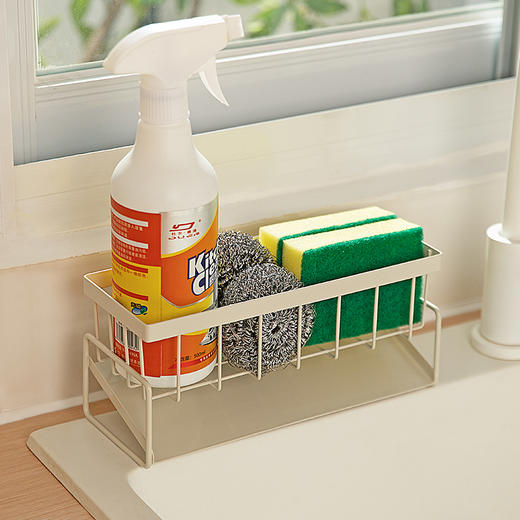 摩登主妇抹布沥水架厨房免打孔海绵收纳架家用水槽水龙头置物架子 商品图4