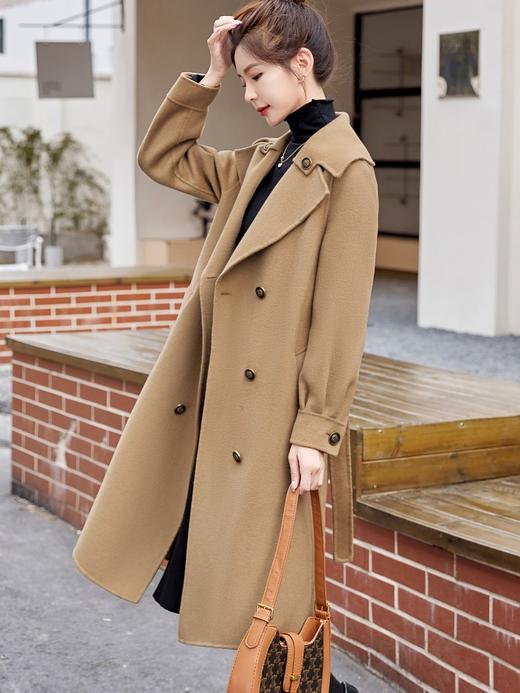 双面羊绒大衣女中长款，时尚洋气显瘦英伦风毛呢外套GJC7223 商品图2