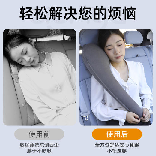 长途旅行枕睡觉神器坐汽车飞机高铁靠侧睡护颈抱枕枕午睡枕充气枕 商品图1