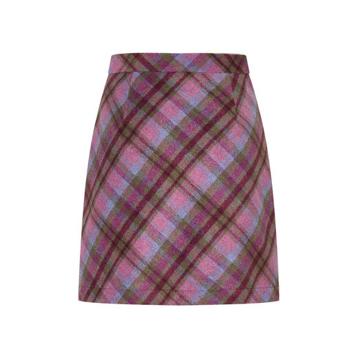 两三事生火赏雪2024冬季新款英伦风格子短裙高腰半身裙 商品图4