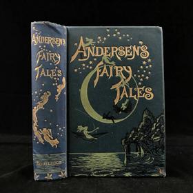 约20世纪早期 安徒生童话故事集 数十幅精美插图 漆布精装32开