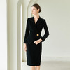 IWY/职业装黑色加厚秋冬气质女神范西装套裙女优雅高端丝绒西服外套CS2024-B 商品缩略图1