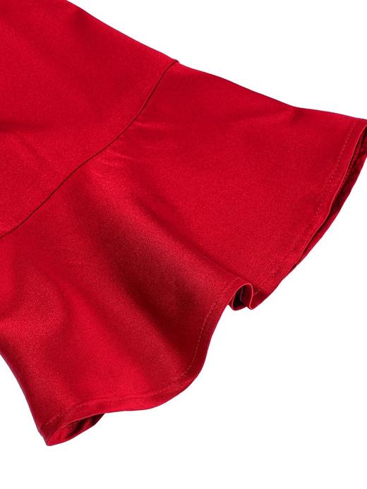 爱慕婚礼之夜红色睡衣女含真丝性感蕾丝晨袍睡袍 商品图4