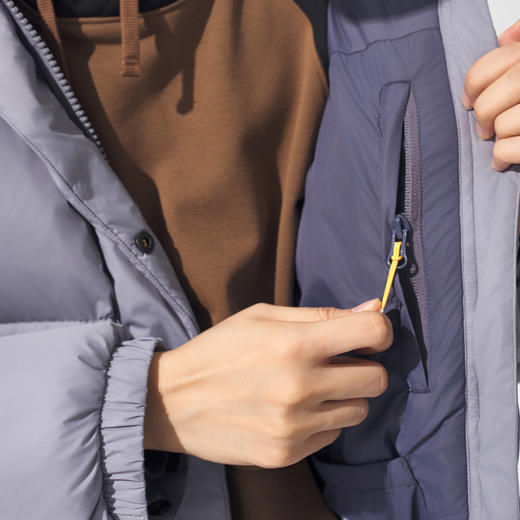 北极狐 白鹅绒羽绒服女士户外连帽加厚保暖蓬松鹅绒服09242270 商品图4