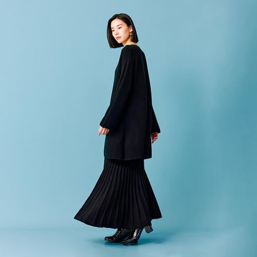 东黎 • 秀场同款 山羊绒女士秋冬百褶气质鱼尾裙 4114 商品图6