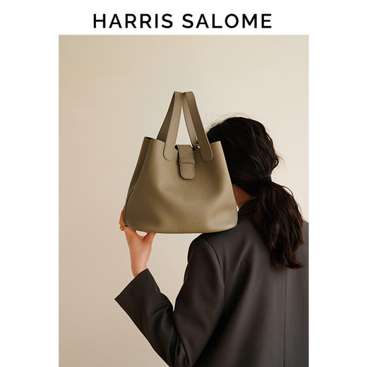 Harris Salome松下果实菜篮子头层牛皮单肩斜挎包 商品图2