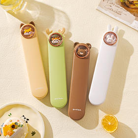 摩登主妇可爱316不锈钢儿童便携餐具小学生专用筷子勺子套装上学