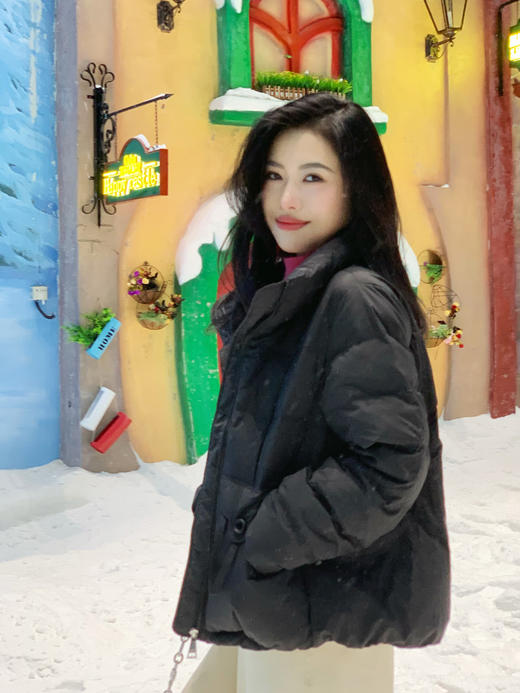 【百图lulu定制】【暖宝宝羽绒服】90白鸭绒 防泼水 加厚保暖羽绒服 不露腰 短款羽绒服 商品图8