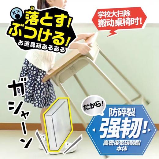 日本索尼克SONIC防碎裂多功能工具箱学生文具透明文件盒A4 商品图1
