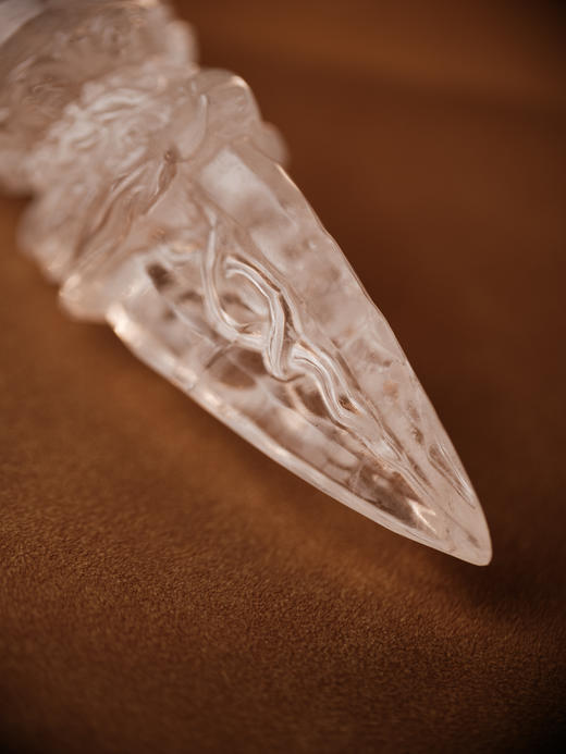 白水晶 紫水晶金刚杵 超大号 精工雕刻【器悟雅玩】 商品图2