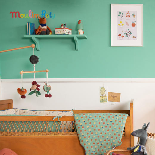 Moulin Roty 音乐床铃
 床挂 适合年龄0岁+ 树林里的苹果系列 100%纯棉制 法国品牌 675056 商品图2