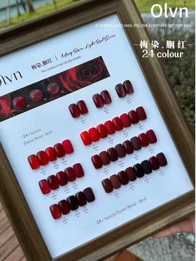 鸥璐 梅染.胭红 24色套装 配色板