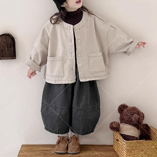 裁缝学苑TQ129童装新款复古森系牛仔外套上衣纸样儿童服装打板 商品图11