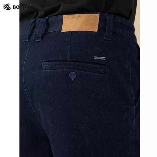 波顿男士秋冬高端直筒宽松牛仔裤加绒加厚保暖牛仔裤ME826322 商品图4