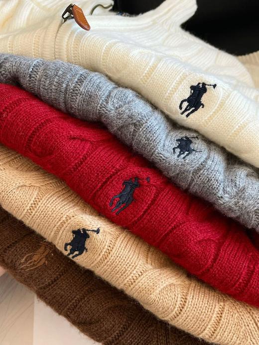 【RL拉夫毛衣合集】开衫/连帽/V领毛衣、情侣款卫衣！扫码进官网❗出入专柜无压力❗有几款是羊毛➕羊绒！✅半拉链款一衣两穿~拉上拉链就是高领毛衣！✅手感全部软糯亲肤，贴身穿完全没问题 商品图8