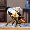 【清仓特惠5折，仅1件，无货退款】珐琅彩金属红酒托酒架电视柜博古架玄关台桌面装饰品红酒架佛罗端斯香水百合酒架 商品缩略图3