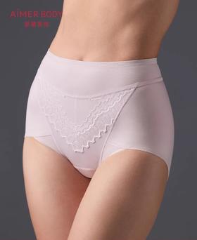 爱慕24AW简塑内裤女棉质底裆性感蕾丝收腹高腰平角塑裤