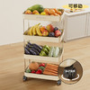 摩登主妇菜篮子置物架果蔬塑料收纳架多层厨房家用零食移动小推车 商品缩略图2