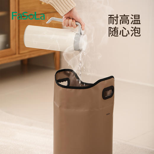 FaSoLa可折叠泡脚桶冬天保温泡脚袋过小腿家用便携式足浴神器洗脚盆恒温 商品图6