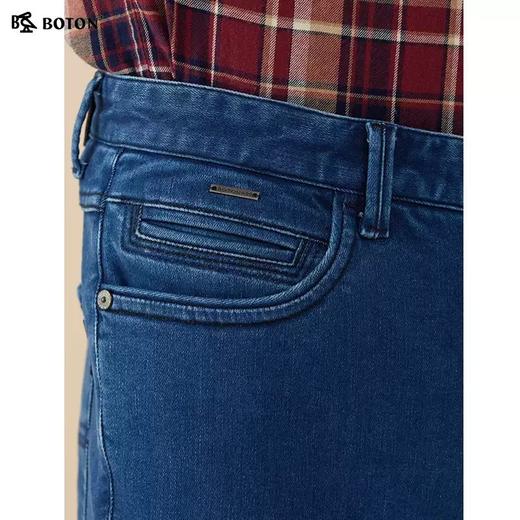 波顿男士秋冬季加厚百搭直筒牛仔长裤ME829322 商品图4