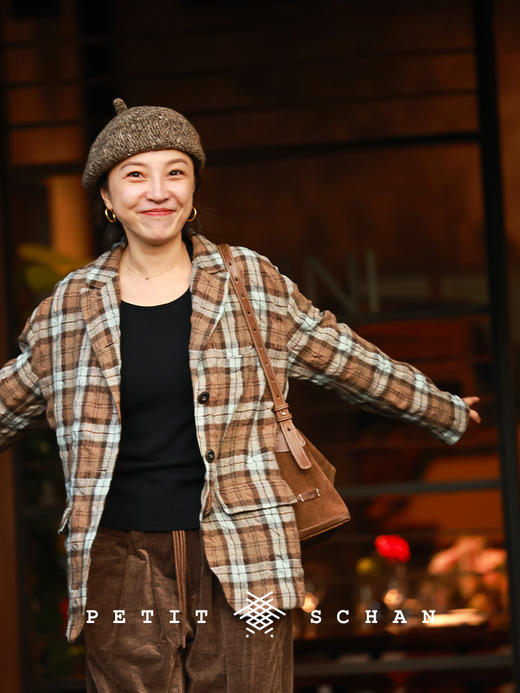 PETIT SCHAN小闪 #075 Coarse grain bag 杂粮包 羊绒骆驼绒牦牛绒手纺纱手编贝雷帽画家帽 商品图6