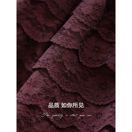 【限时秒杀】COCOBELLA精致女人味优雅多层蕾丝衫赫本风长袖衬衫LC7028-2 商品图4