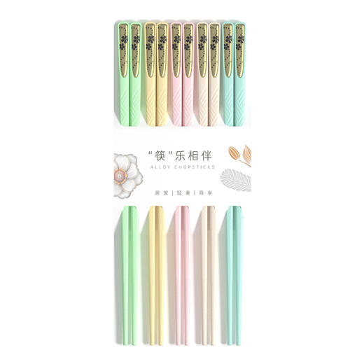 「10双装！轻奢质感」新款雅韵筷子轻奢套装 厨房用品餐具筷子家用高颜值筷子10双一人一筷餐饮用具 商品图4