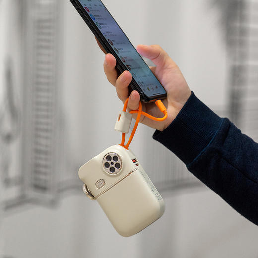 幻响AC墙插充电宝s13自带线充电插头充电器适用苹果15/16华为手机超级快充小巧便携式新款大容量移动电源 商品图4