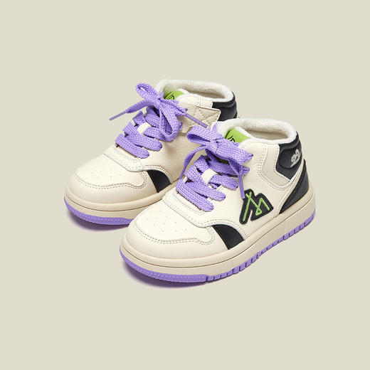 【ZY马骑顿】儿童板鞋冬季加绒男中大童保暖户外跑步鞋女童棉鞋 商品图3