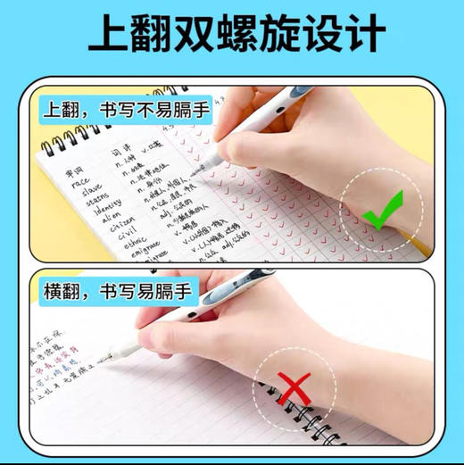 国誉 迪士尼/塔卡沙系列B5双螺旋速记本线圈本 88g/本（颜色图案随机） 商品图4