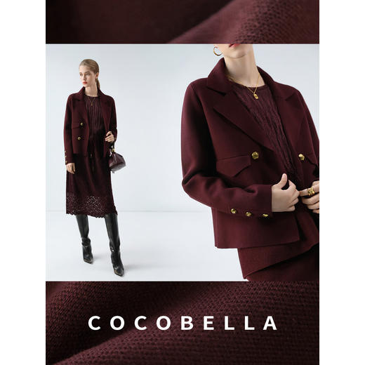 COCOBELLA质感金属扣小香风针织衫气质通勤西装式外套SC71-2 商品图3