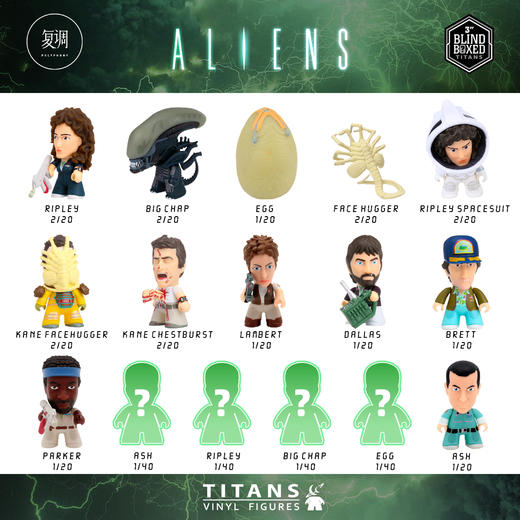 现货 Titans Alien The Nostromo 异形系列 盲盒 商品图0