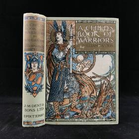 约20世纪早期 孩子的骑士之书 赫伯特·科尔3幅彩色13幅黑白插图 漆布精装32开