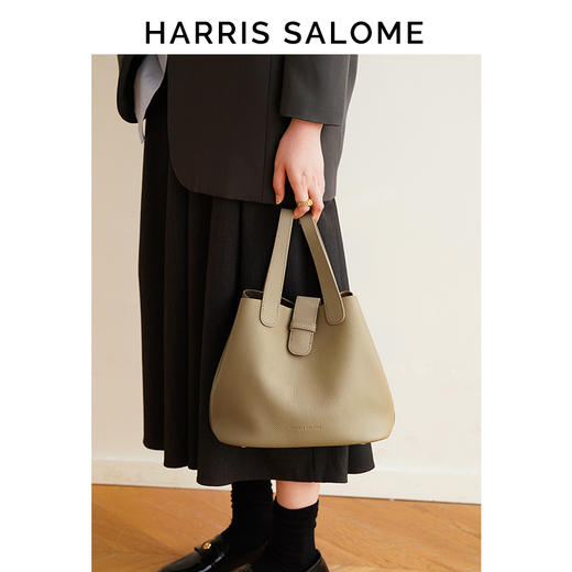 Harris Salome松下果实菜篮子头层牛皮单肩斜挎包 商品图4