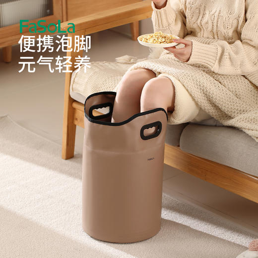 FaSoLa可折叠泡脚桶冬天保温泡脚袋过小腿家用便携式足浴神器洗脚盆恒温 商品图0