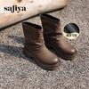 预售5天发|Safiya/索菲娅2024秋冬美拉德时尚厚底粗跟小个子百搭套筒堆堆裤管靴 SF44116404/SF44118404 商品缩略图2