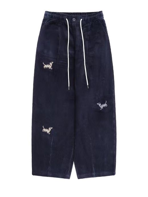 马得工地/MDGDCK244309/小狗刺绣坑条灯笼裤 商品图3