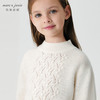 马克珍妮女童立体绞花宽松绵羊毛针织衫儿童毛衣秋冬新款241806 商品缩略图4